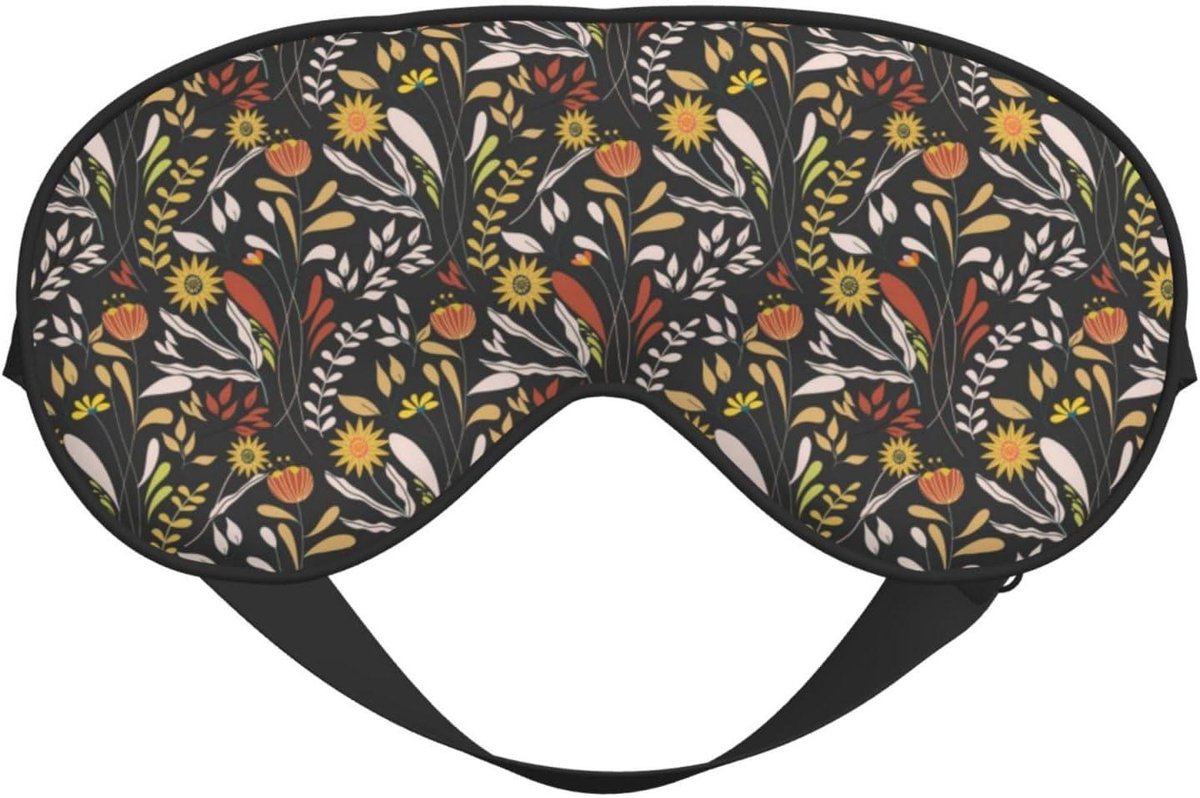 Slaapmasker - Oogmasker Verduisterend - Rustgevende Slaap - Gesimuleerde Zijde Stof - Verstelbaar - Geel