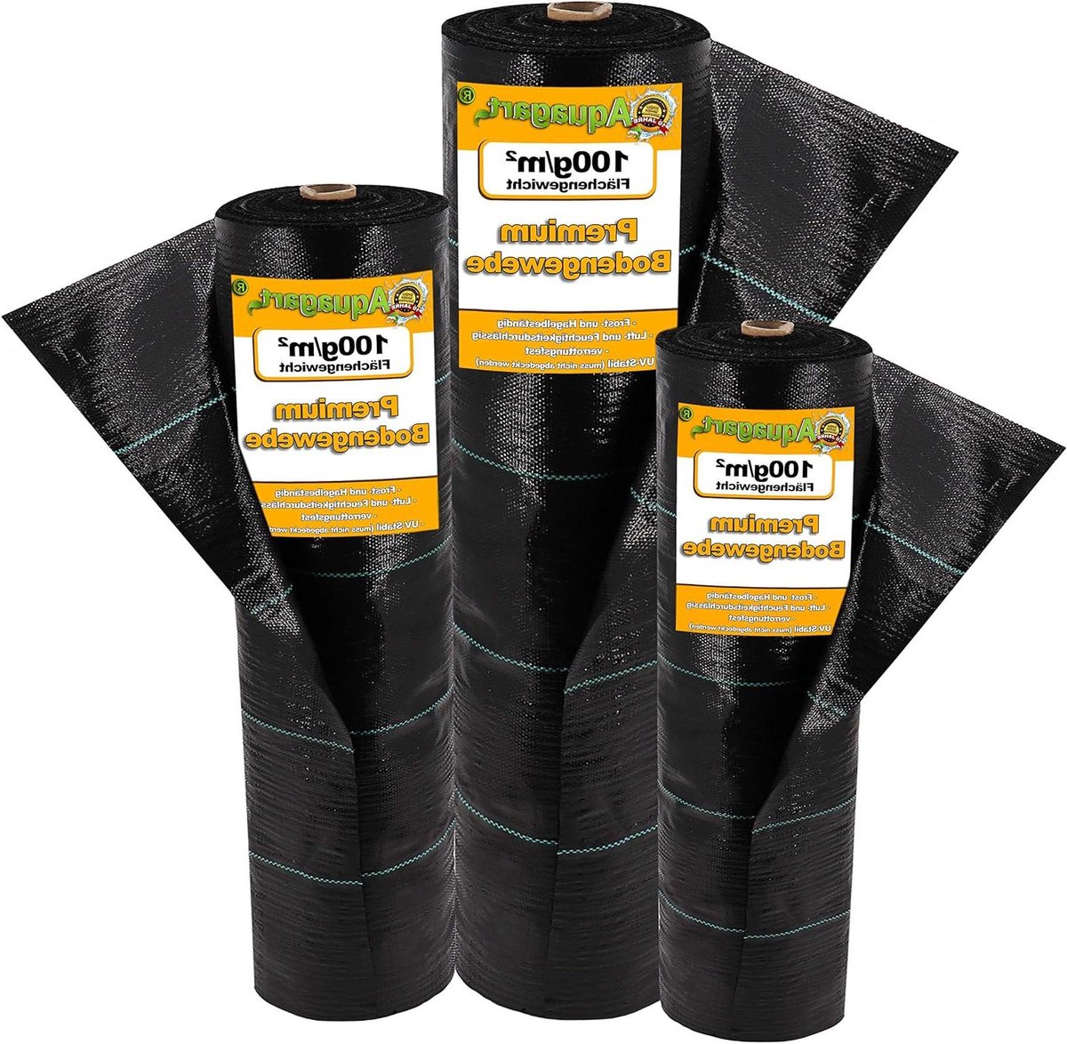 W weedfolie - grondzeil bodemdoek - onkruid weren - luchtdoorlatend - 100 cm breed - zwart