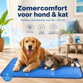 Yashika - Koelmat - Coolingmat - Hond - Kat - Anti-Slip - Waterdicht - Zonder Elektriciteit - Blauw - 40 x 50 cm
