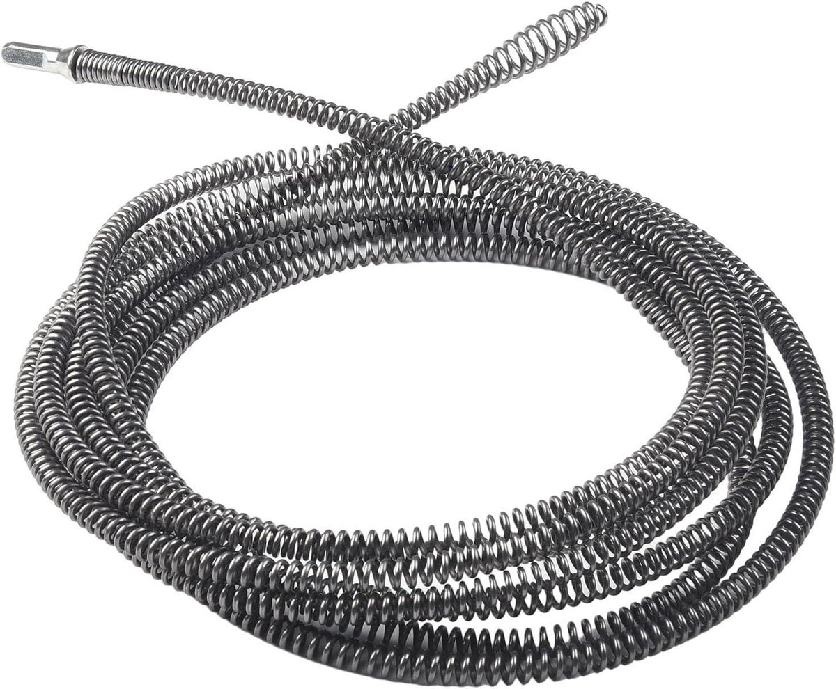 Afvoer Bagger Tool - Riool Ontstopper - Verstopping Verhelpen - Boor Aangedreven - 5 Meter Veer - Zilver