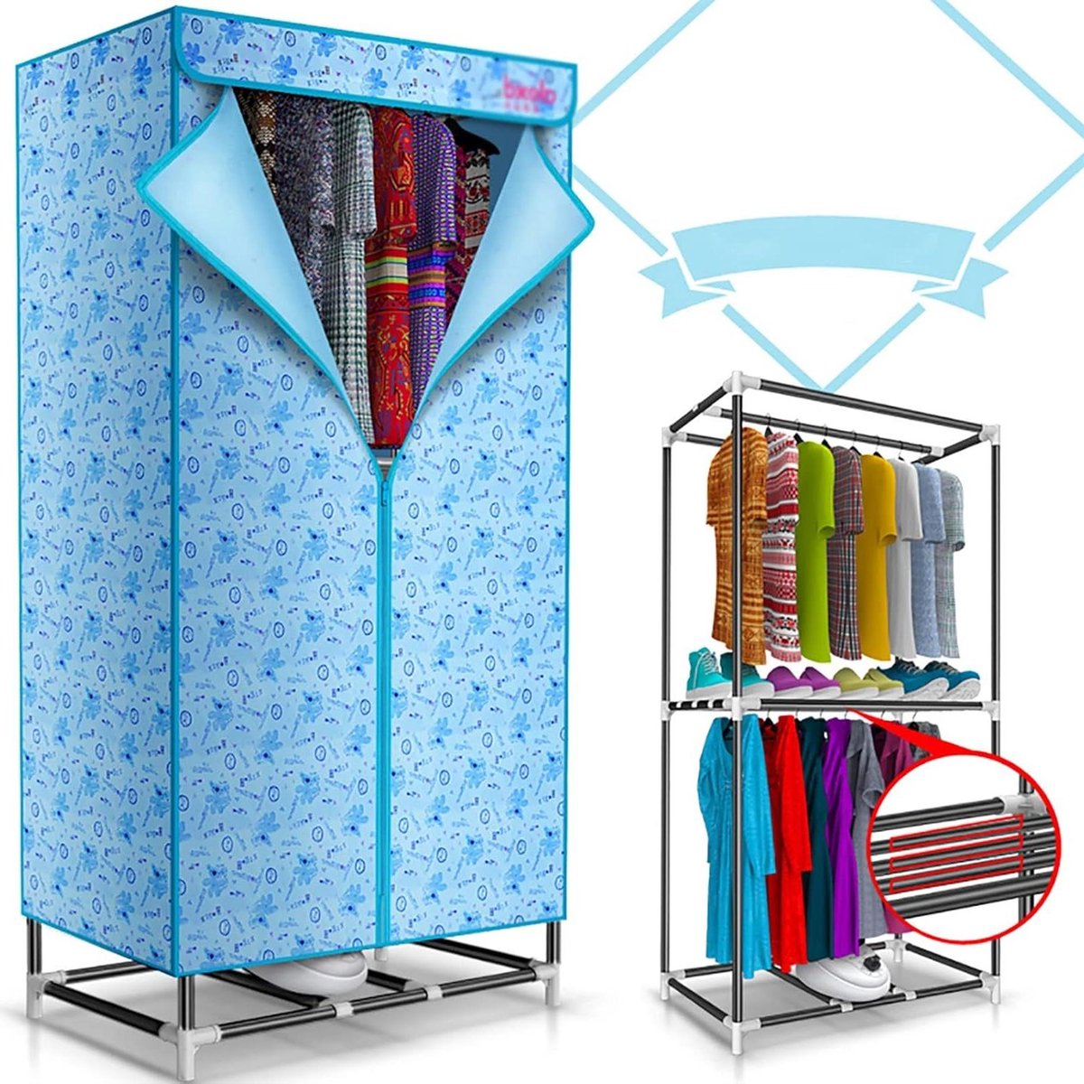 Elektrische Wasdroger Kledingdroger Kast Snel Kleding Drogen Met Ventilator 20 kg Capaciteit Wit