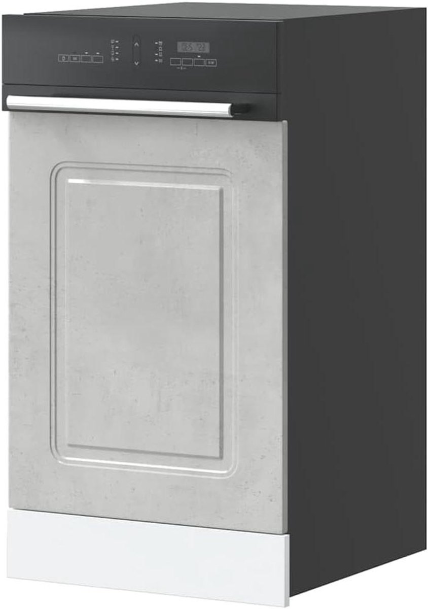Vaatwasser Frontpaneel Keukenkast Front Keuken Inbouwen Vochtbestendig Materiaal 45x67cm Betongrijs