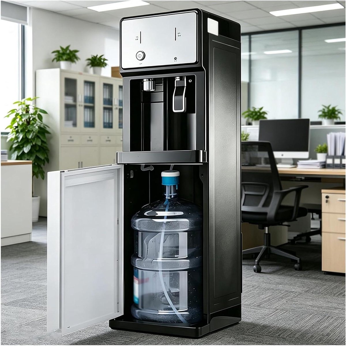 Waterdispenser - Waterkoeler Fontein - Direct Drinkwater - Onderlading Fles - 105 x 31 x 31 cm - Wit