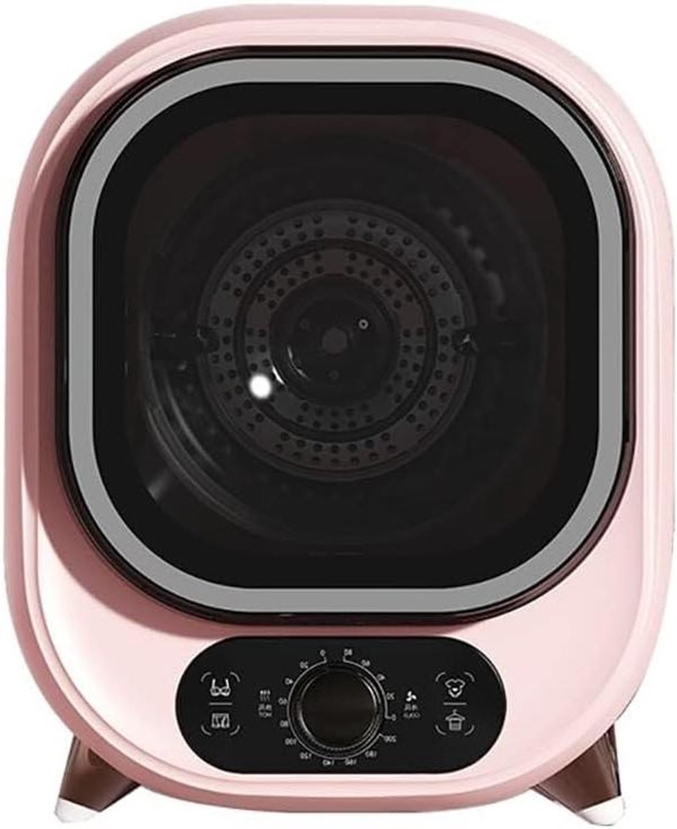 Compacte Droger Mini Wasdroger Snelle Kledingdroging Antibacterieel Licht 0.8 kg Capaciteit Roze