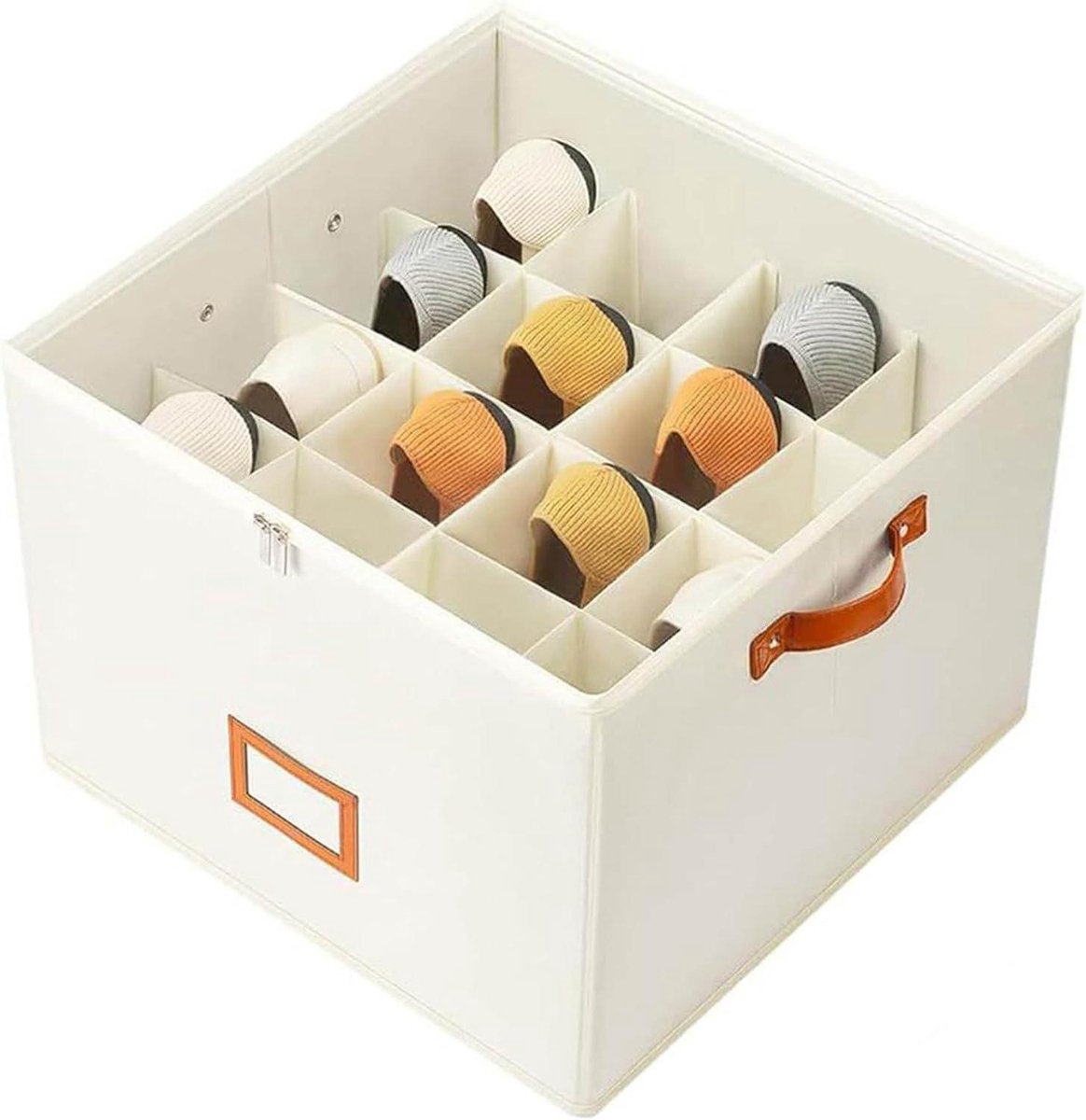 Schoenen Opberger - Stapelbare Doos - Ruimte Besparen - Verstelbare Vakken - 37L x 31B cm - Wit