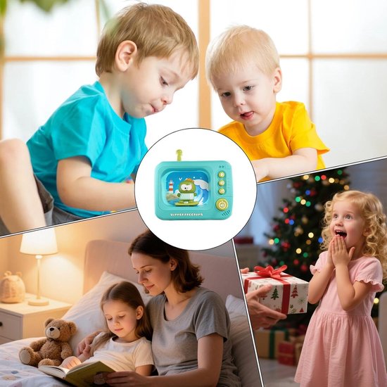 Interactieve Verhalenmachine - Draagbare Verteller - Bedtijd Ontspanning - Kindvriendelijke Audio - Compact Formaat - Blauw — afbeelding 3