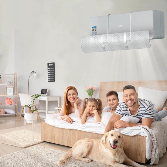 Airco Deflector - Wand Windscherm - Comfort Verhogend - 180 Graden Verstelbaar - 90 x 18 cm - Transparant — afbeelding 2
