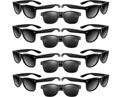 Pack van 12 Feestzonnebrillen voor Neon Feesten, Poolparty Accessoires en Strandbruiloften, Zwart