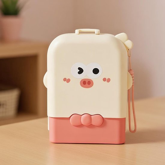Reisfles Reinigingsset - Draagbare Borstelset - Flessen Hygiënisch Houden - Opvouwbaar Droogrek - 5.7 x 13.9 cm - Roze — afbeelding 2