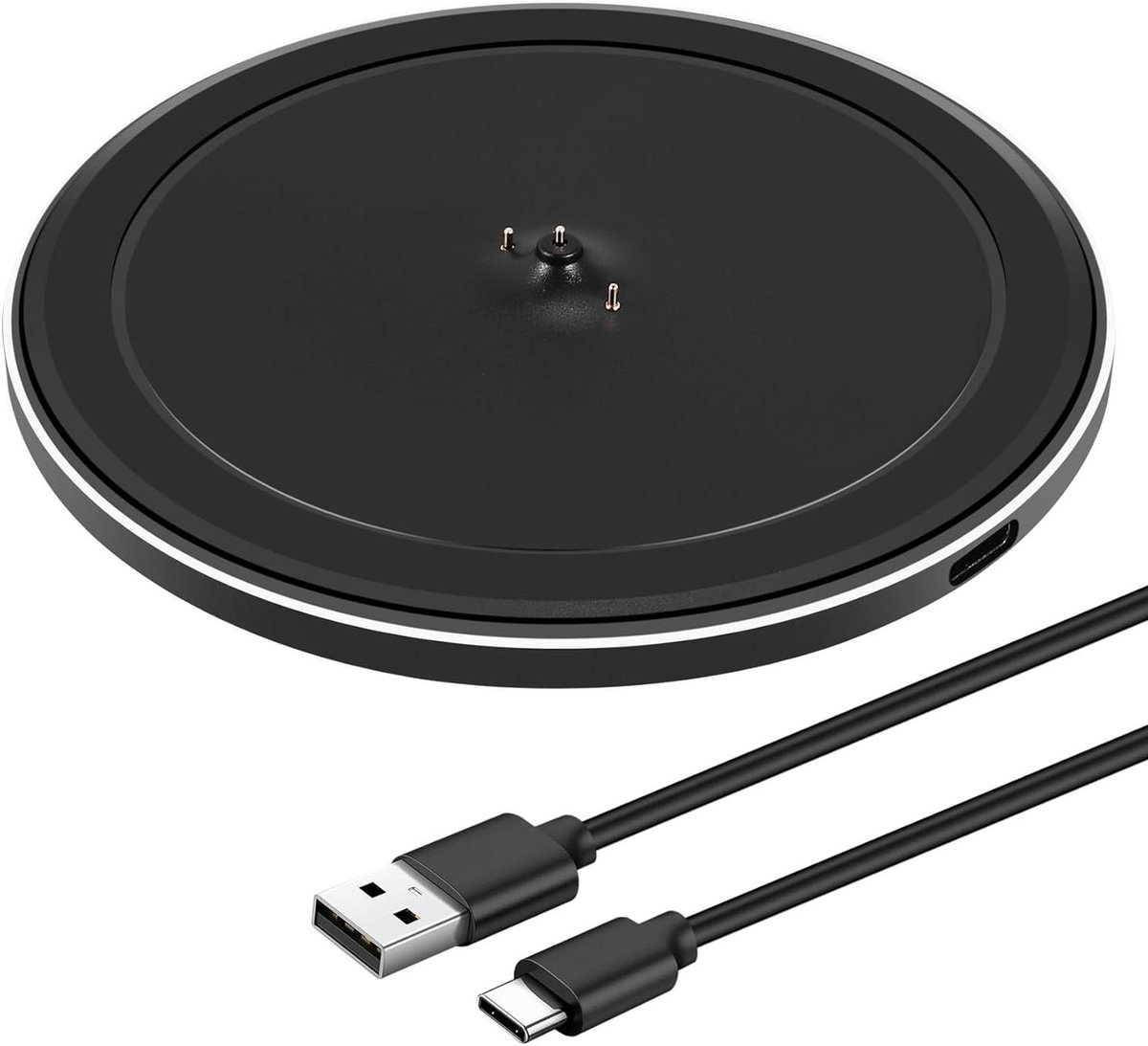 Luidspreker Laadstation - Oplaad Dock - Muziek Luisteren - Type-C Kabel - 99x99 mm - Zwart