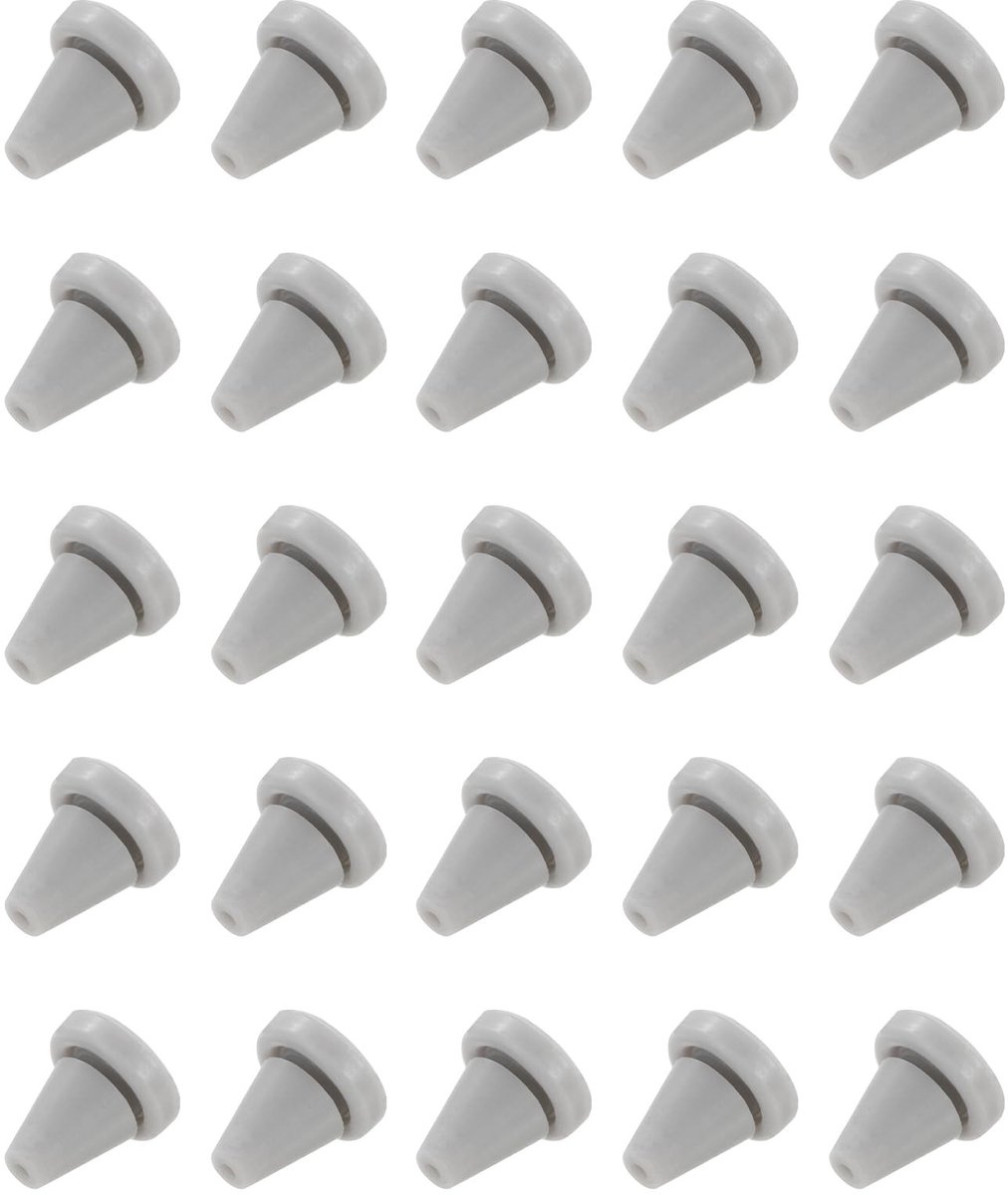Dailygoody - Douchekop - 25 Stuks - Duurzaam en Robuust - Donkergrijs - Siliconen Spuitmondjes - Geschikt voor 6 mm Gaatjes - Universeel Toepasbaar