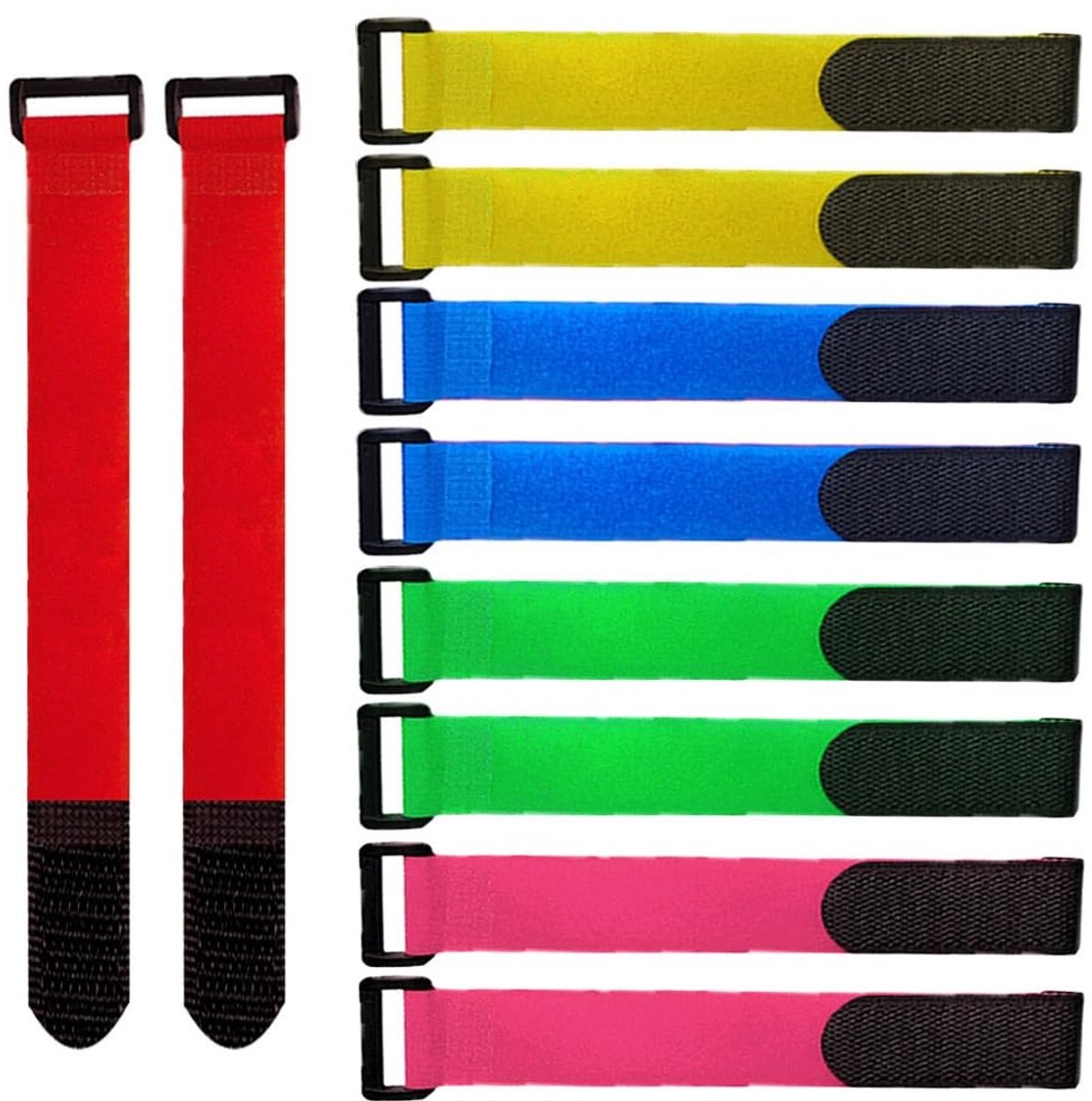 Dailygoody - Solidchoice - Dailygoody - Nylon Kabelbinders - Herbruikbare Kabelstraps - Multifunctioneel - 30 x 2 cm - Meerkleurig - Ideaal voor Organiseren - 20 Stuks