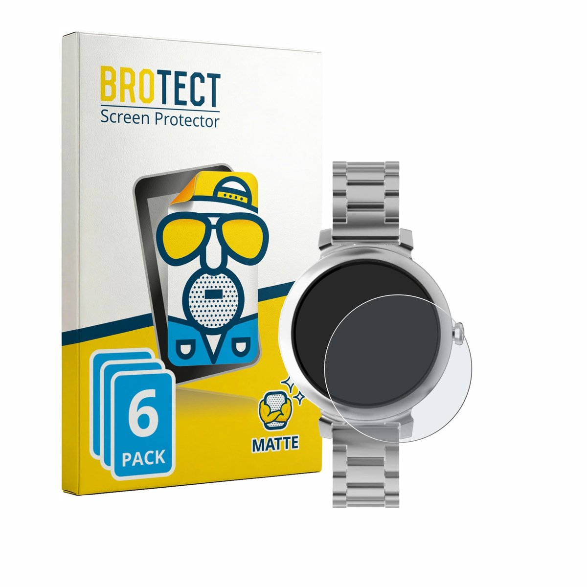 BROTECT - Screenprotector voor ZenWatch Lily 1.1" - Folie Beschermfolie matte 6 Stuks