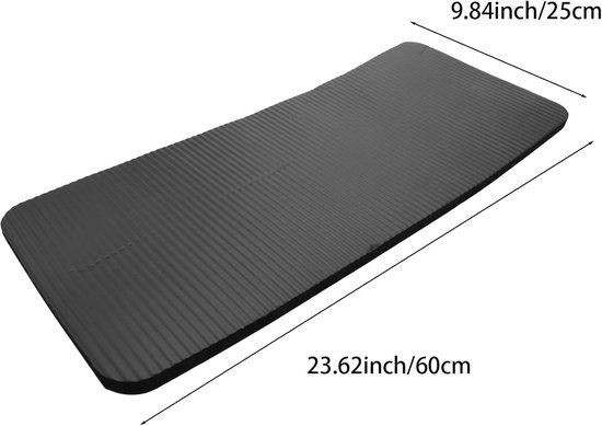 Pilates Workout Mat - Knie Pad Kussen - Extra Ondersteuning Bieden - Extra Dikke Demping - 60X25X1.5Cm - Zwart — afbeelding 5