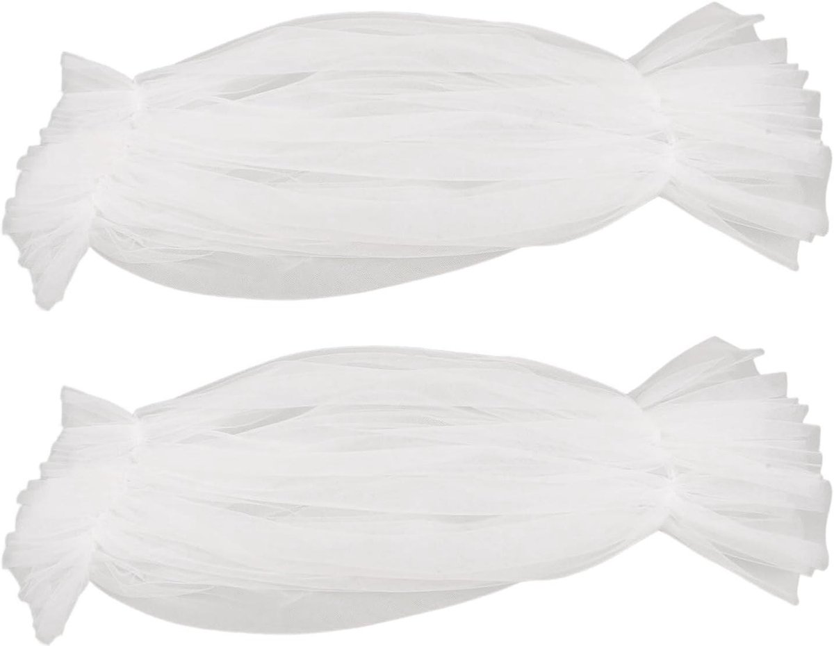 Bruidsmouwen - Trouwjurk Accessoire - Bruiloft Aankleden - Lichtgewicht Mesh - 37 cm Lengte - Wit
