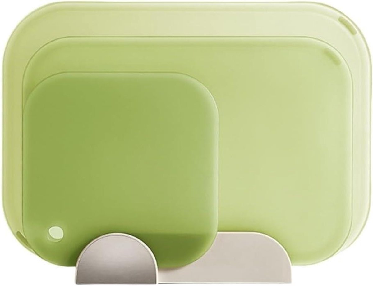 Snijplanken Set - Keukenplanken - Voedsel Bereiden - Antislip Kunststof - 3 Stuks - Groen