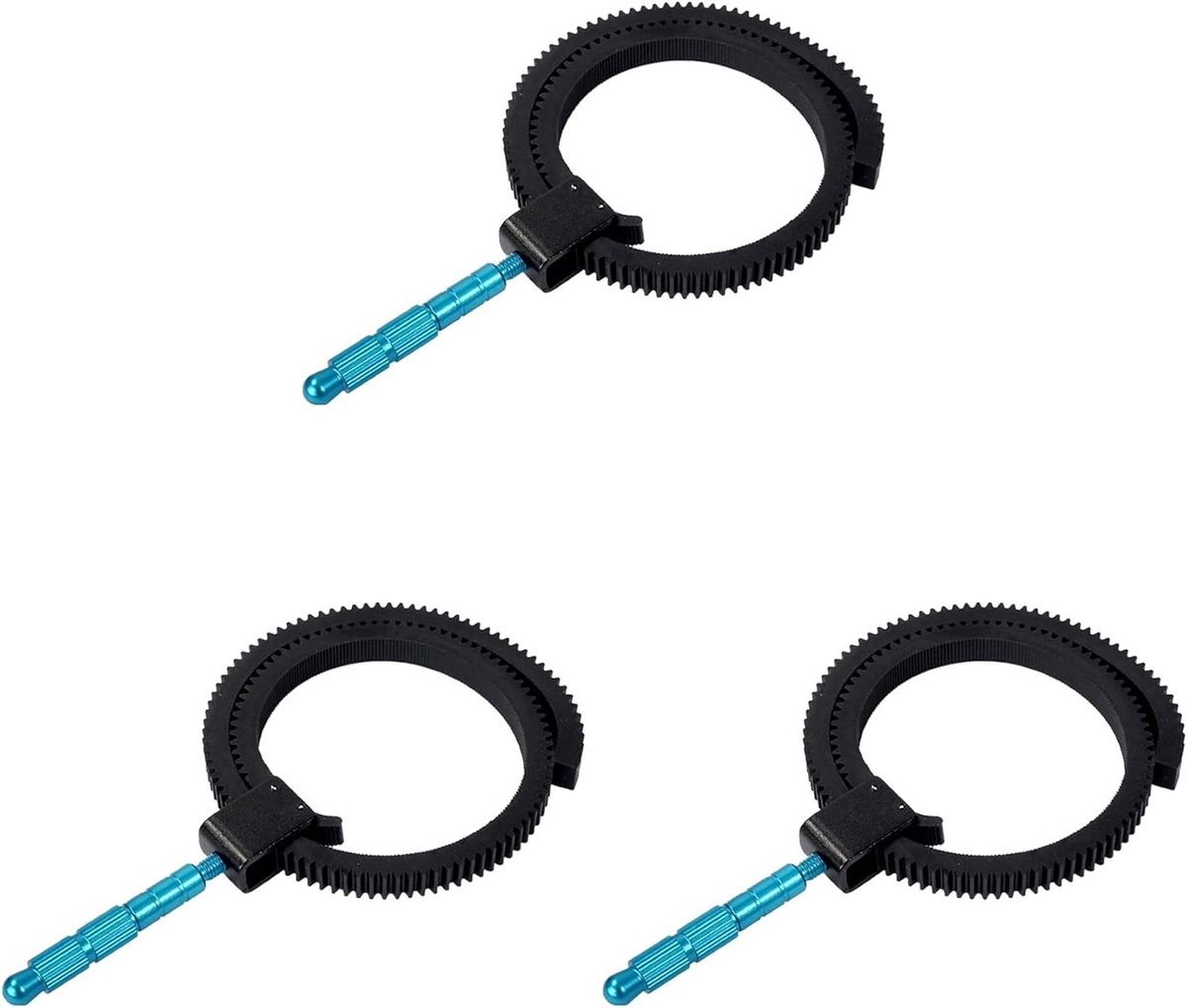 Camera Focus Ring - Zoom Gear - Soepel Zoomen - Verstelbaar Aluminium - 13 x 7 cm - Zwart