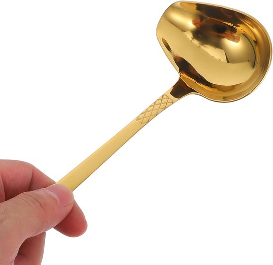 Roestvrijstalen Juslepel - Sauslepel Eendensnavel - Sauzen Serveren - Uniek Schenkontwerp - 21.5 cm - Goud — afbeelding 5