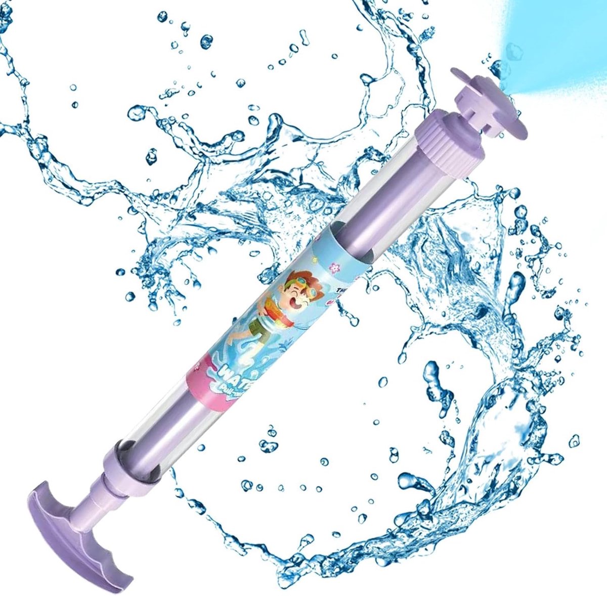 Waterspuit Voor Kinderen - Waterkanon Speelgoed - Zomerse Waterpret - Opvallend Bloem Design - 43.5 cm Lengte - Paars – foto 8