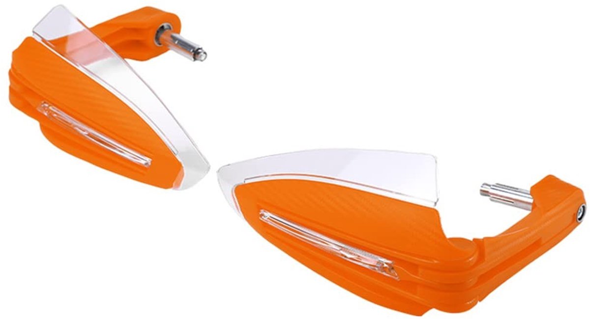 Dailygoody - Off-road motorfiets handbescherming - LED-draailicht - Universele pasvorm - Zwart - Valbescherming - Geschikt voor 7/8 inch stuur - Inclu..