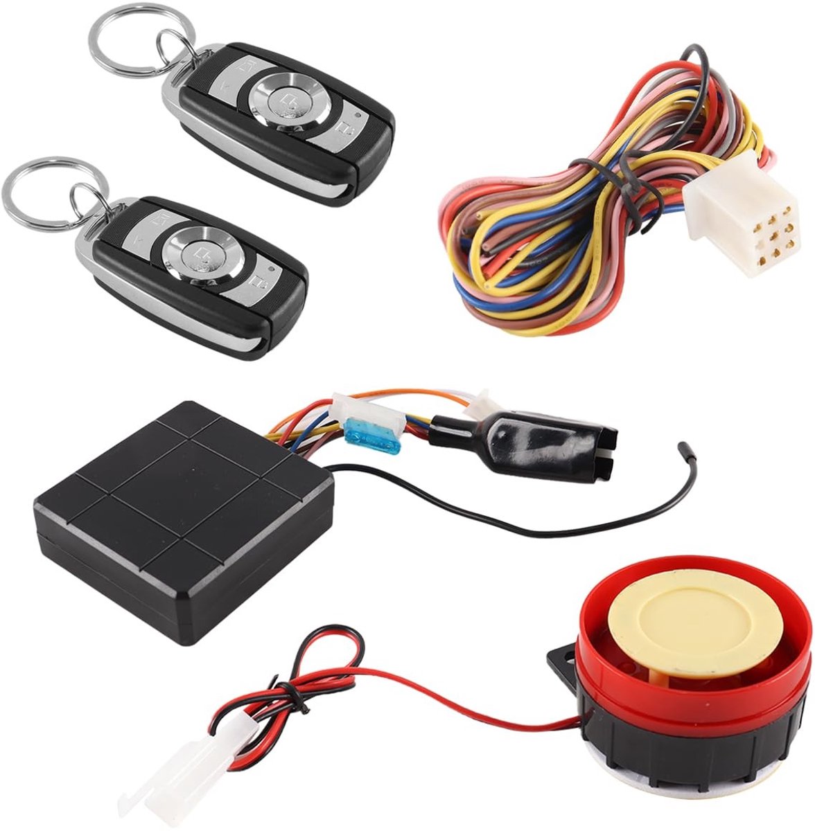 Dailygoody - motorfiets alarmsysteem - anti-diefstal beveiligingsalarm - 125 dB super luid - universeel 12V - afstandsbediening motorstart - geschikt