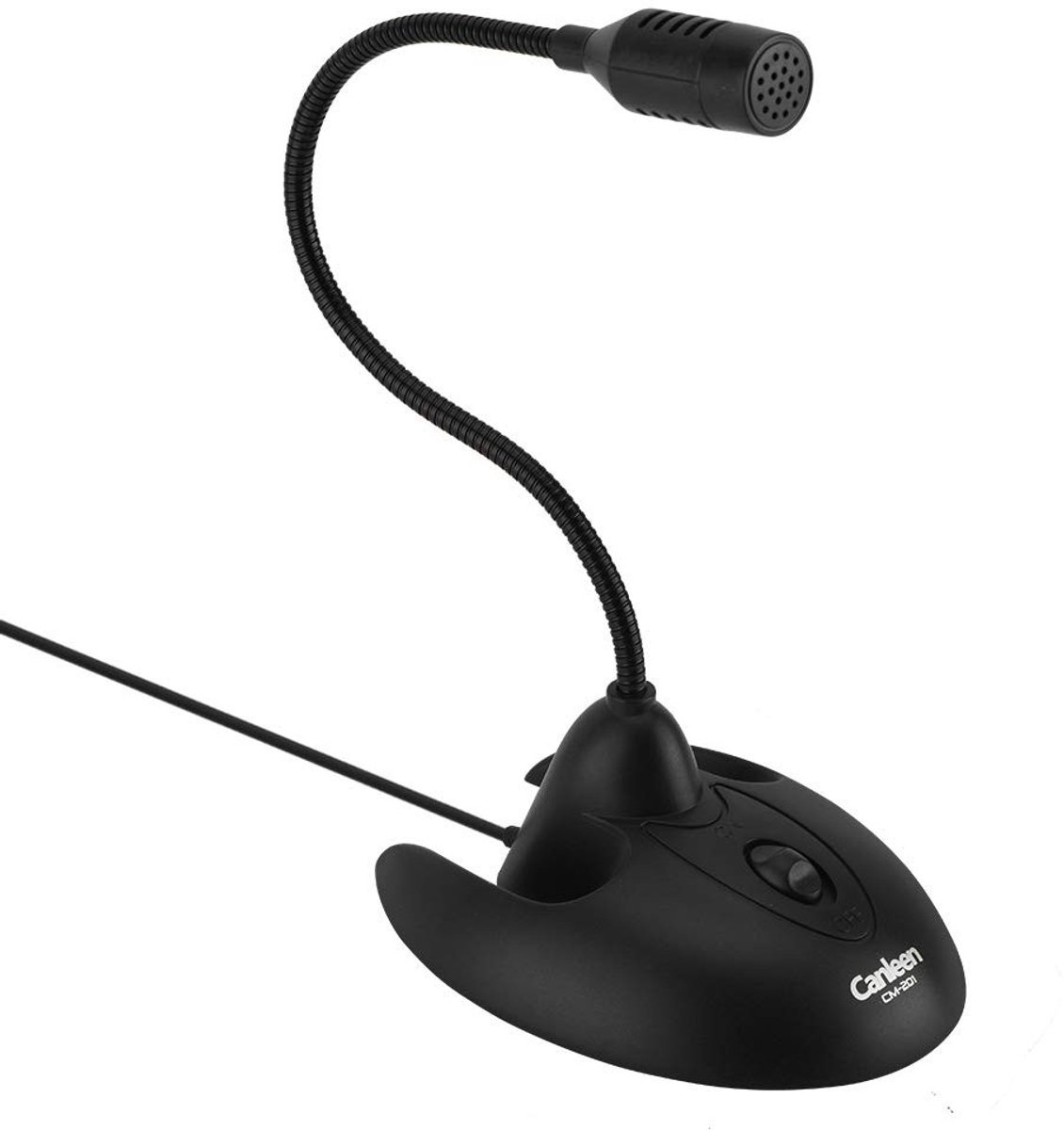 Dailygoody - Universele Deskstop-microfoon - Flexibele Zwanenhals - Ideaal voor Karaoke - Zwart - Online Spraakchat - Computernetwerkkaraoke - Geschik