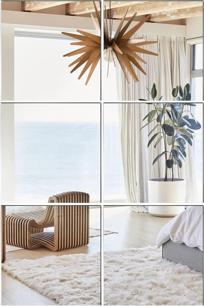 Decoratieve Spiegel Wandstickers, 2 mm Spiegeltegels voor Muurdecoratie, Set van 6, 30 x 30 cm, Perfecte Wandspiegels voor Thuis en Kantoor