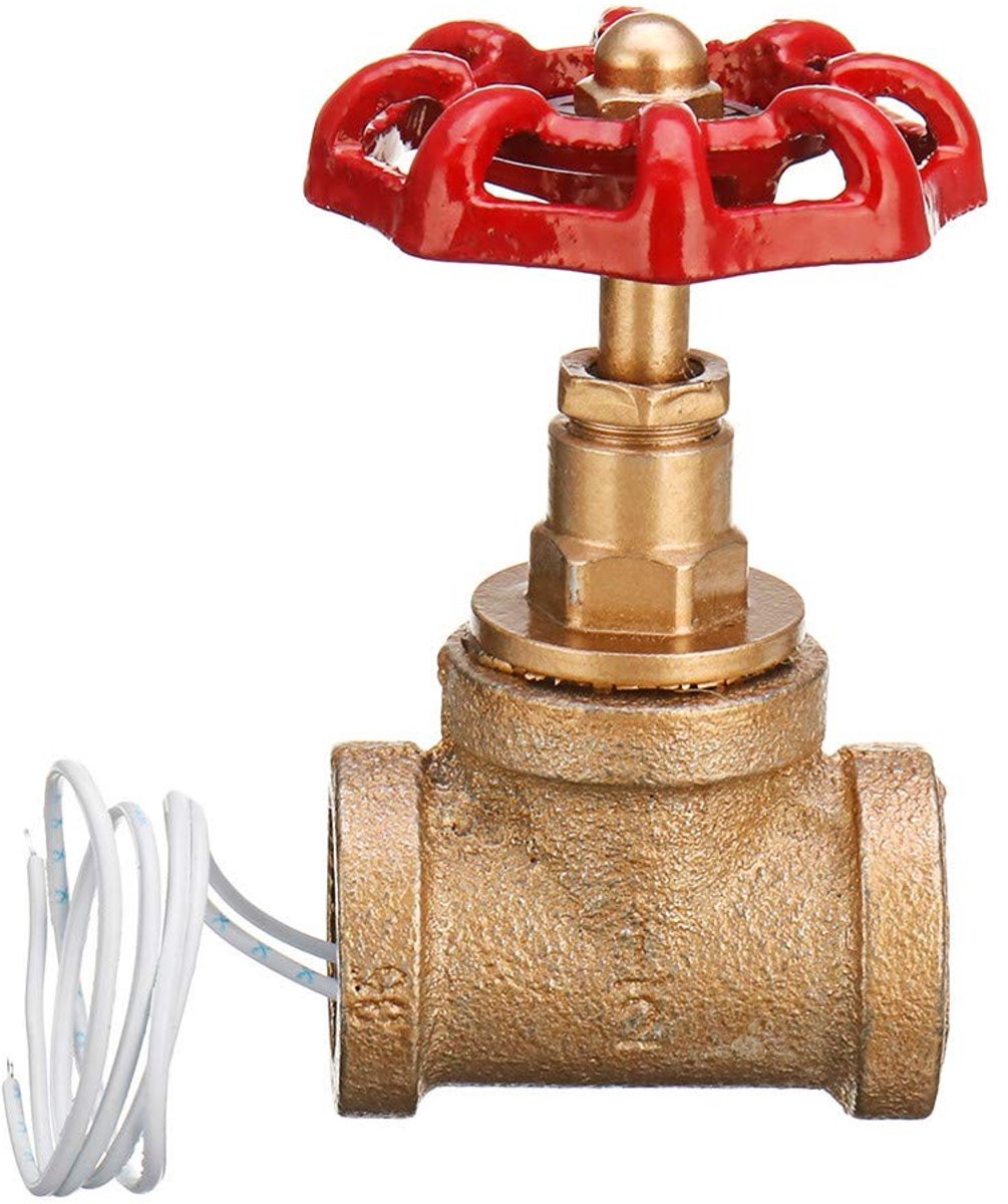 Dailygoody - Vintage Steampunk Stopkraan Schakelaar - Retro Charm - Rood - Water Slang Lamp - Eenvoudig te Installeren - Perfect voor Lampen