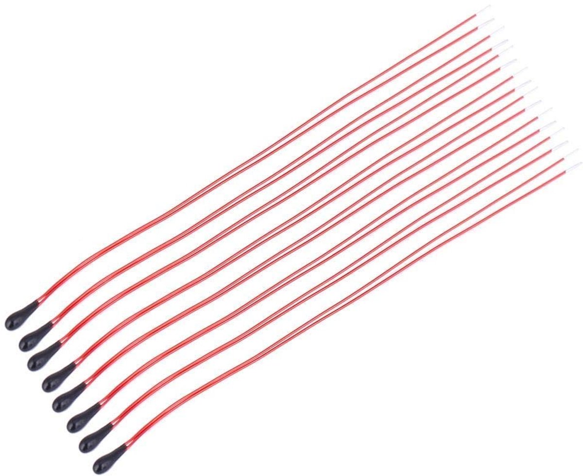 Dailygoody - 10 Thermistor Temperatuursensor 60mm - 1 K 5 K 10 K - 10K Nauwkeurigheid - Temperatuurmetingen - Ideaal voor Elektronica Projecten -...