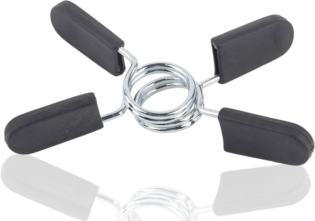 Set van 2 Veerklemmen voor Olympische Halterstangen - Stalen Gewichten Klemmen voor Dumbbells en Halters