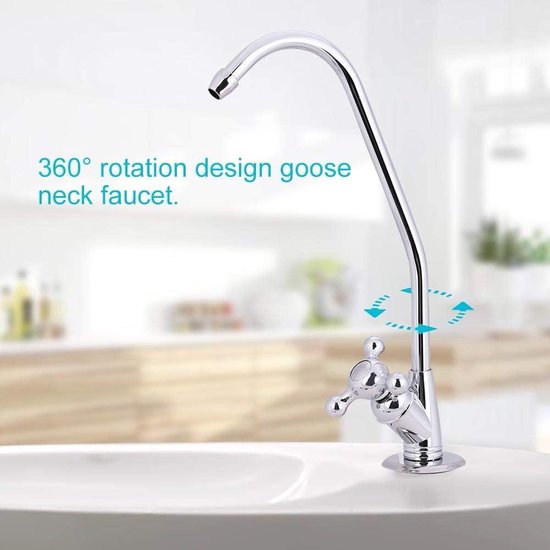 AQUATICLIFE 4-Stage Omgekeerde Osmose Water Filtratie Deionisatie Systeem, (4-Stage RODI Classic