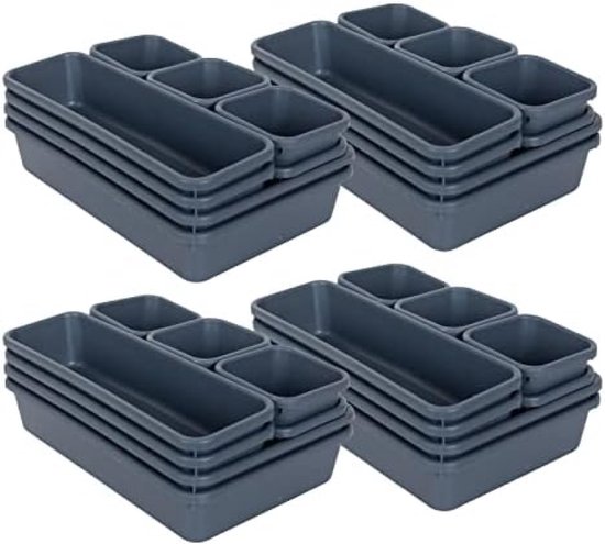 Lade-organizer, 8 stuks lade-organizerset voor elke behoefte, opbergdoos, praktische bureau-sorteerdozen, lade-organizer, keuken, make-up, organizer, voor thuis, kantoor, badkamer