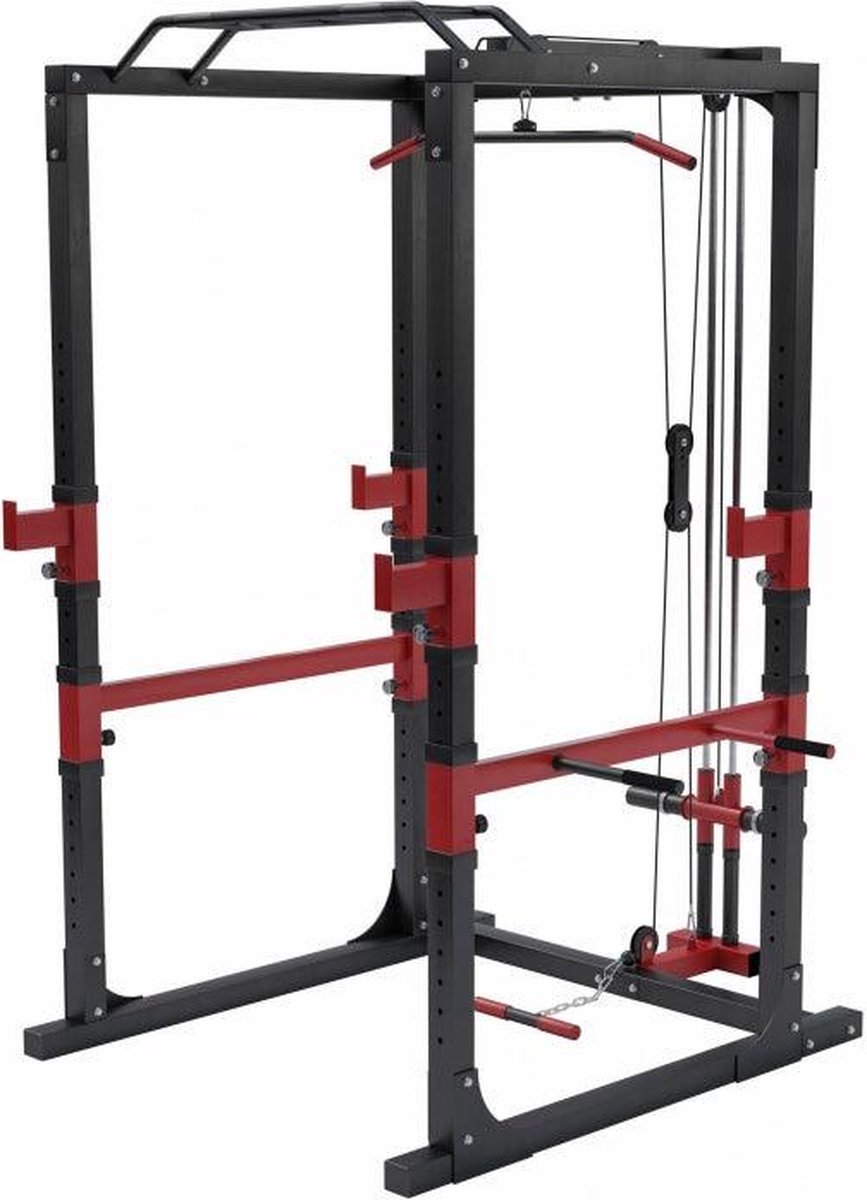 Gorilla Sports Power Lifting Cage met Verstelbare haltersteunen