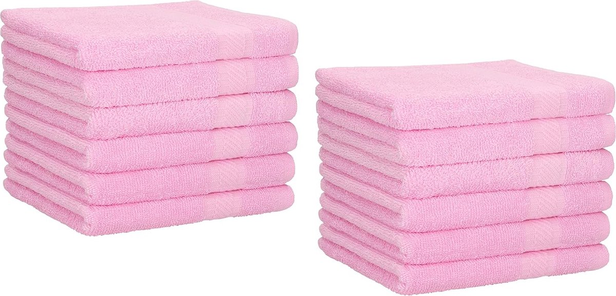 Goodivery ® Zachte en Absorberende Gastendoeken Set van 12 met Dubbele Rand en Handige Ophanglus