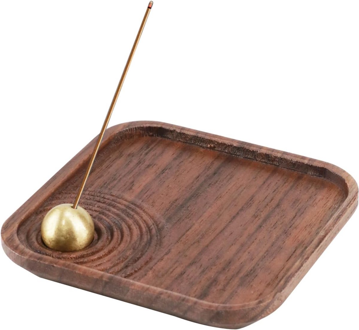 Goodivery ® Elegant Houten Houder voor Geurige Wierook met Asopvangbak, Meditatie en Yoga Decoratie Accessoire
