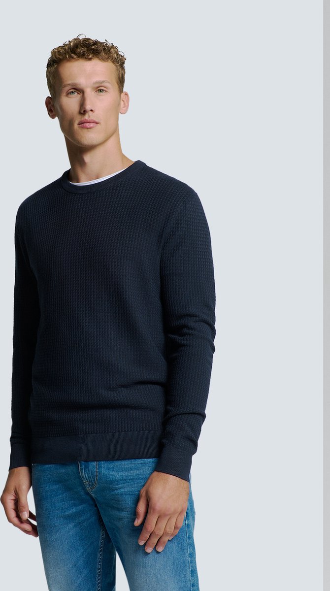 Tweekleurige Pullover met ronde hals