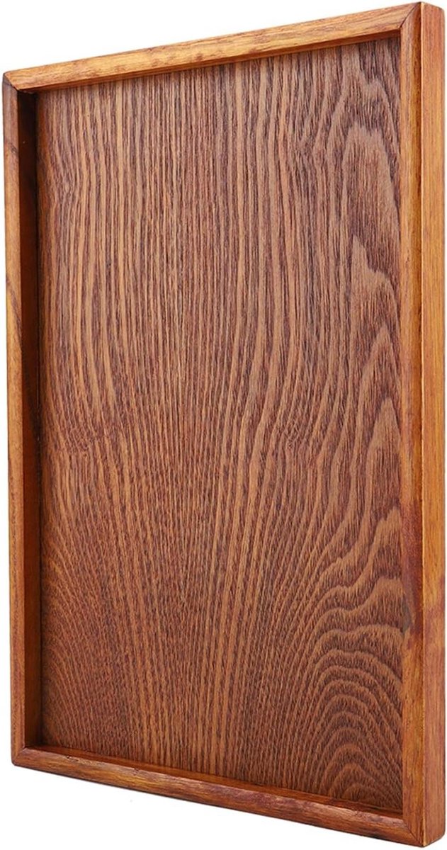 Rechthoekig houten dienblad voor snacks en voedselopslag - 35 x 24 cm