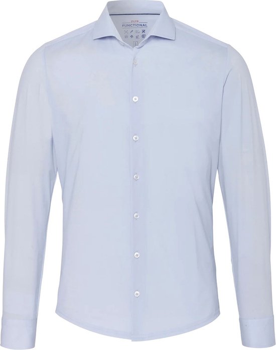 Pure - La Chemise Fonctionnelle Bleu Clair Uni - Taille 38 - Coupe Slim