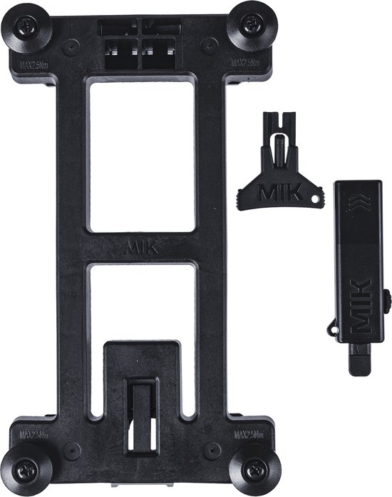 Foto: Basil afsluitbare adapterplaat voor fietsaccessoires zwart 15x9x1 cm