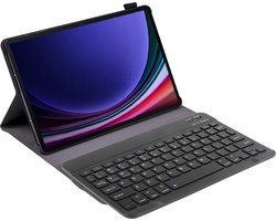 Cazy tablet Hoes met Toetsenbord geschikt voor Samsung Galaxy Tab S9 / S9 FE / S10 FE / S10 Lite - QWERTY Bluetooth Keyboard Case - Zwart