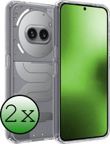 Hoes Geschikt voor Nothing Phone 2a Plus Hoesje Siliconen Back Cover Case - Hoesje Geschikt voor Nothing Phone 2a Plus Hoes Cover Hoesje - Transparant - 2 Stuks