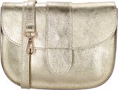 Charm London Anna Schoudertas - Crossbody - Leer - Metallic - Afneembare/Verstelbare Schouderband - Leren Dames Tas - Goud