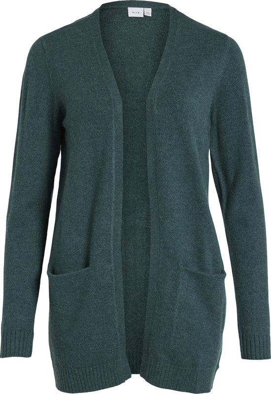 Vila Vest Viril Open L/s Knit Cardigan - Noos 14044041 Ponderosa Pine/dark Dames Maat - L