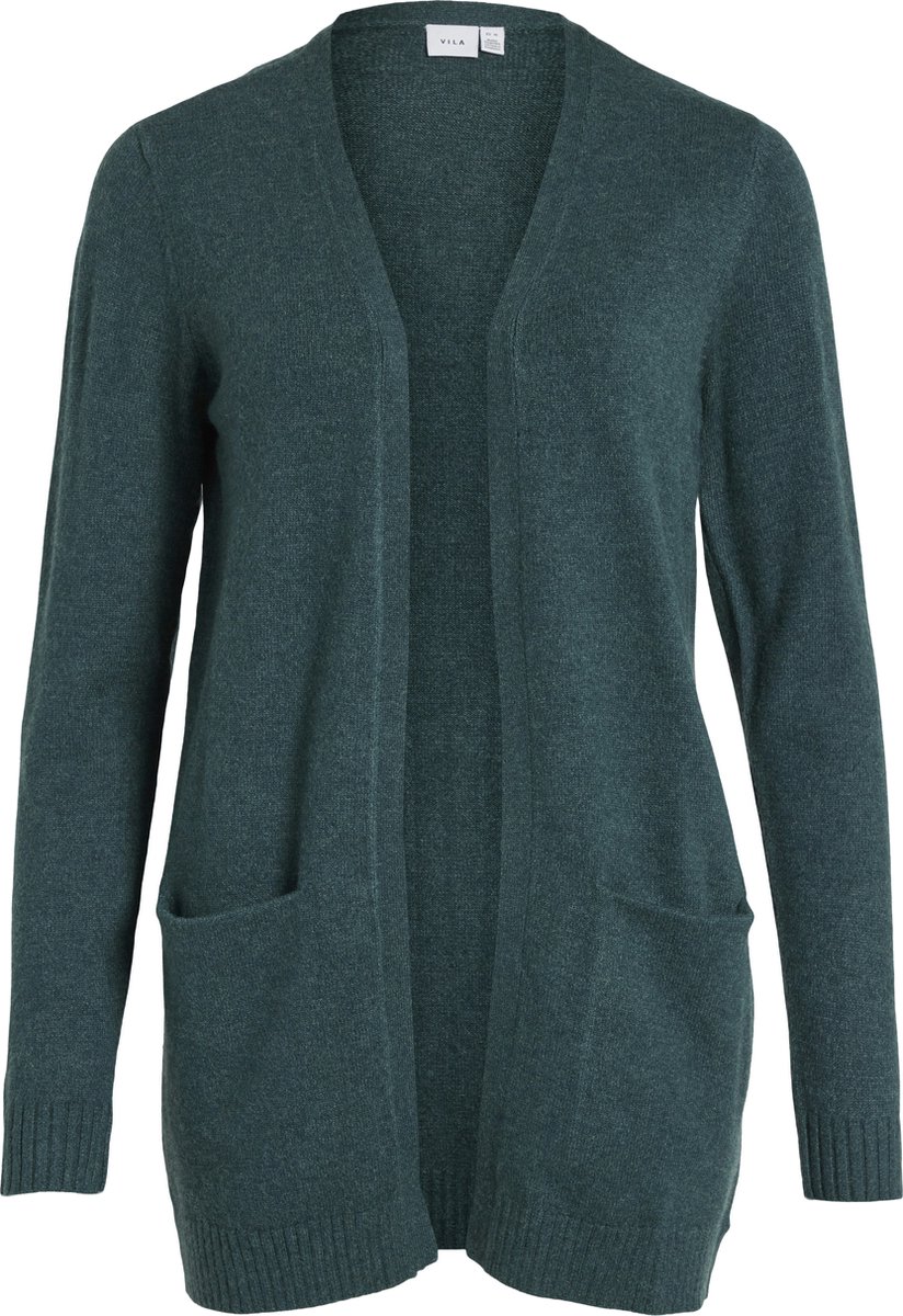 Vila Vest Viril Open L/s Knit Cardigan - Noos 14044041 Ponderosa Pine/dark Dames Maat - L