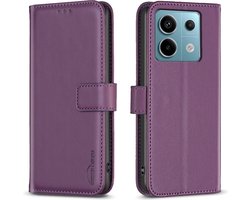 BINFEN Hoesje - Geschikt voor Xiaomi Redmi Note 13 Pro 5G / Poco X6 Hoesje - BINFEN Color Book Case - Paars