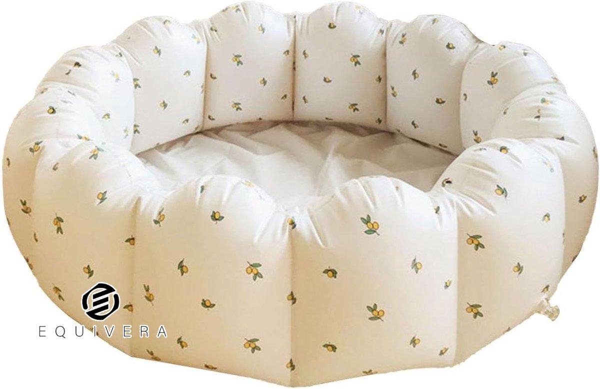 Goedkoopste Equivera Peuterbad Indoor Petal PVC Opvouwbaar Opblaasbaar Zwembad voor Baby's - Olijfpatroon baby zwembad
