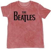 THE BEATLES - T-Shirt BurnOut Col - Logo Red - Men (S)