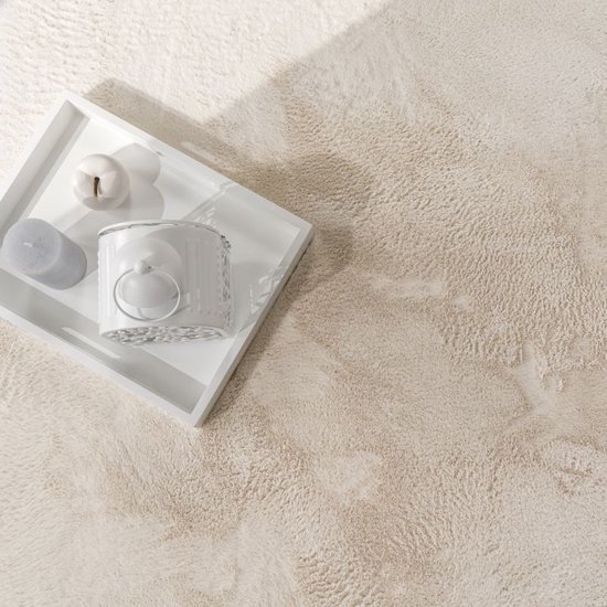 Laagpolig fluffy vloerkleed - Amalfi Crème
