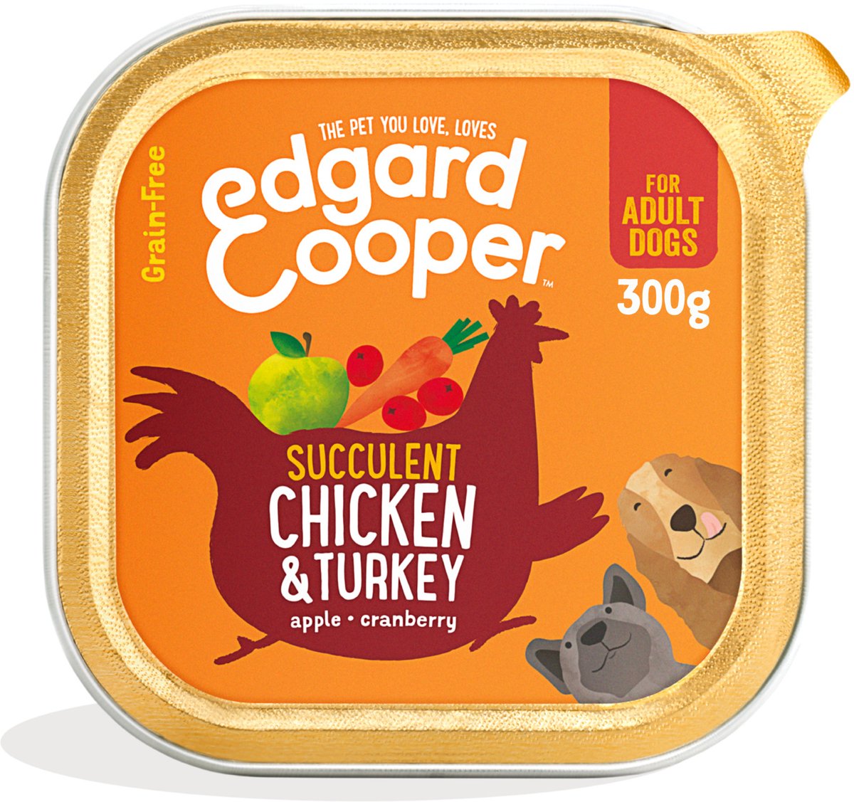 Edgard & Cooper Adult - Hondenvoer - Kip - Kalkoen - 300 gram