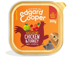 Edgard & Cooper Kuipje Vers Vlees Hondenvoer Kip - Kalkoen 300 gr